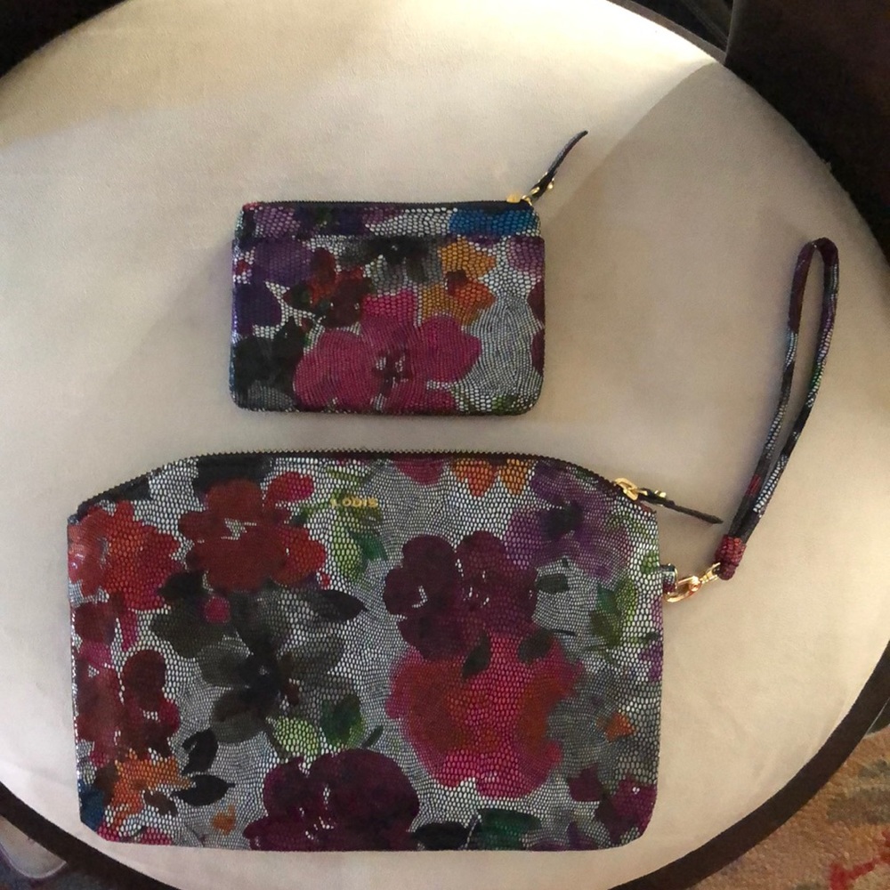 Lodis clutch / wallet 2 piece set NWOT